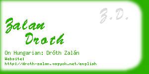 zalan droth business card